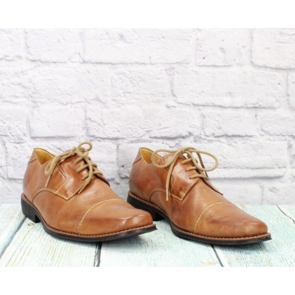 Sandro Moscoloni   Brown Leather Cap Toe Dress Oxford Shoes Size 11.5 M - Picture 9 of 9